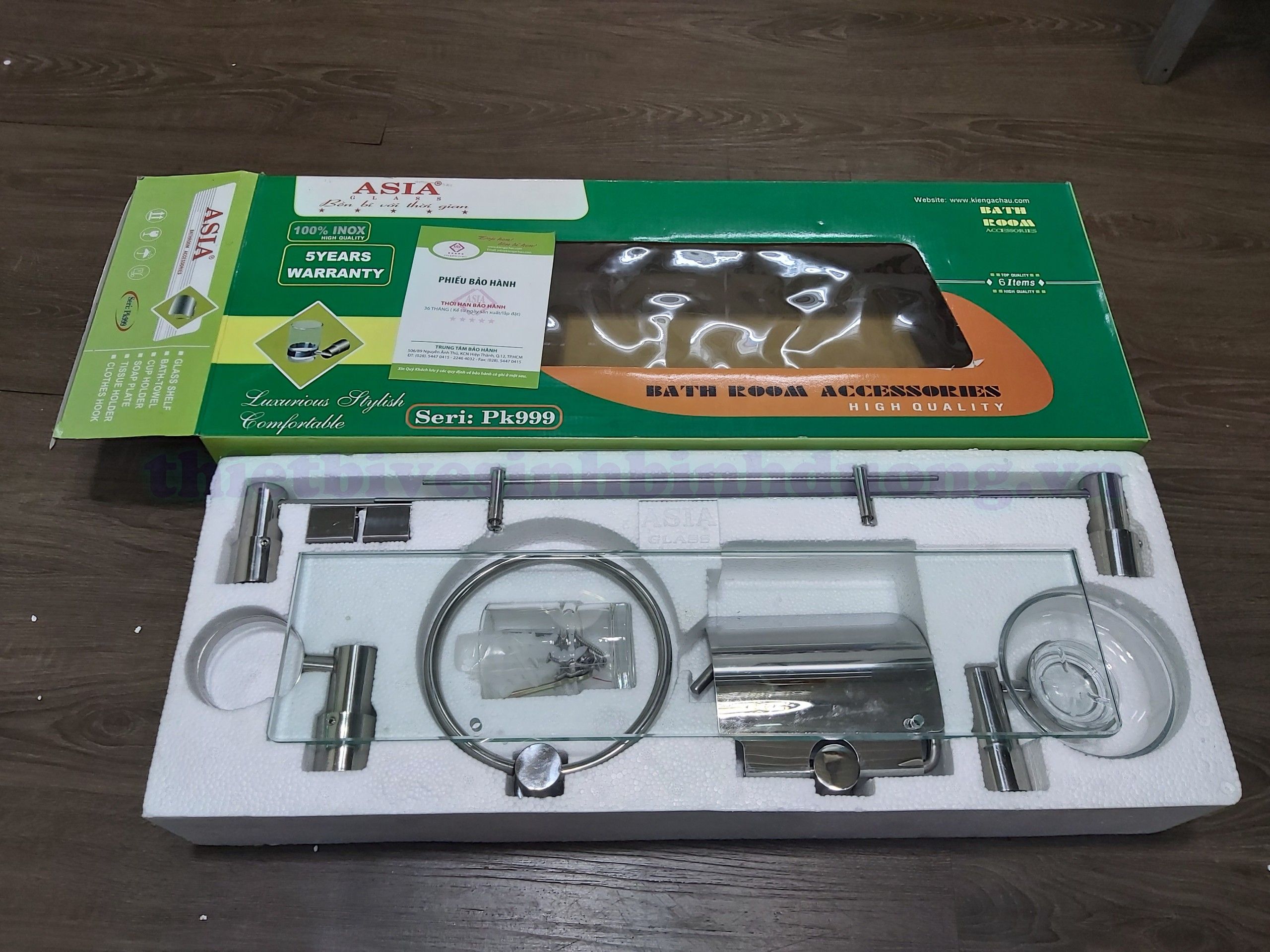 Bộ phụ kiện nhà tắm 6 món Asia A999